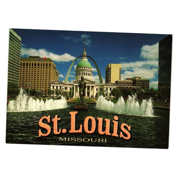 St Louis Missouri Postcard Gateway Arch Old Courthouse Smith Southwestern Finish - Picture 1 of 2
